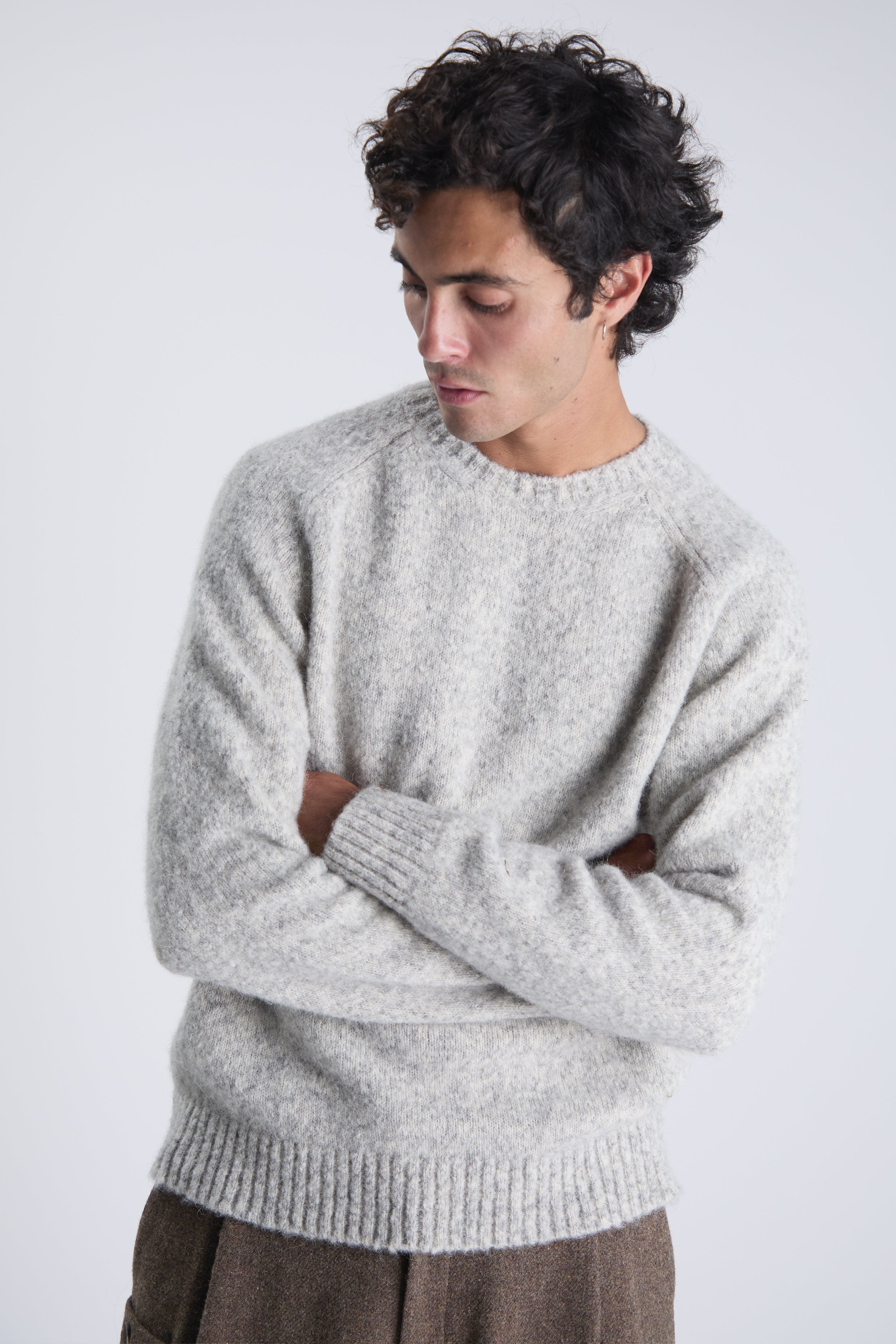 John sweater in mottled grey