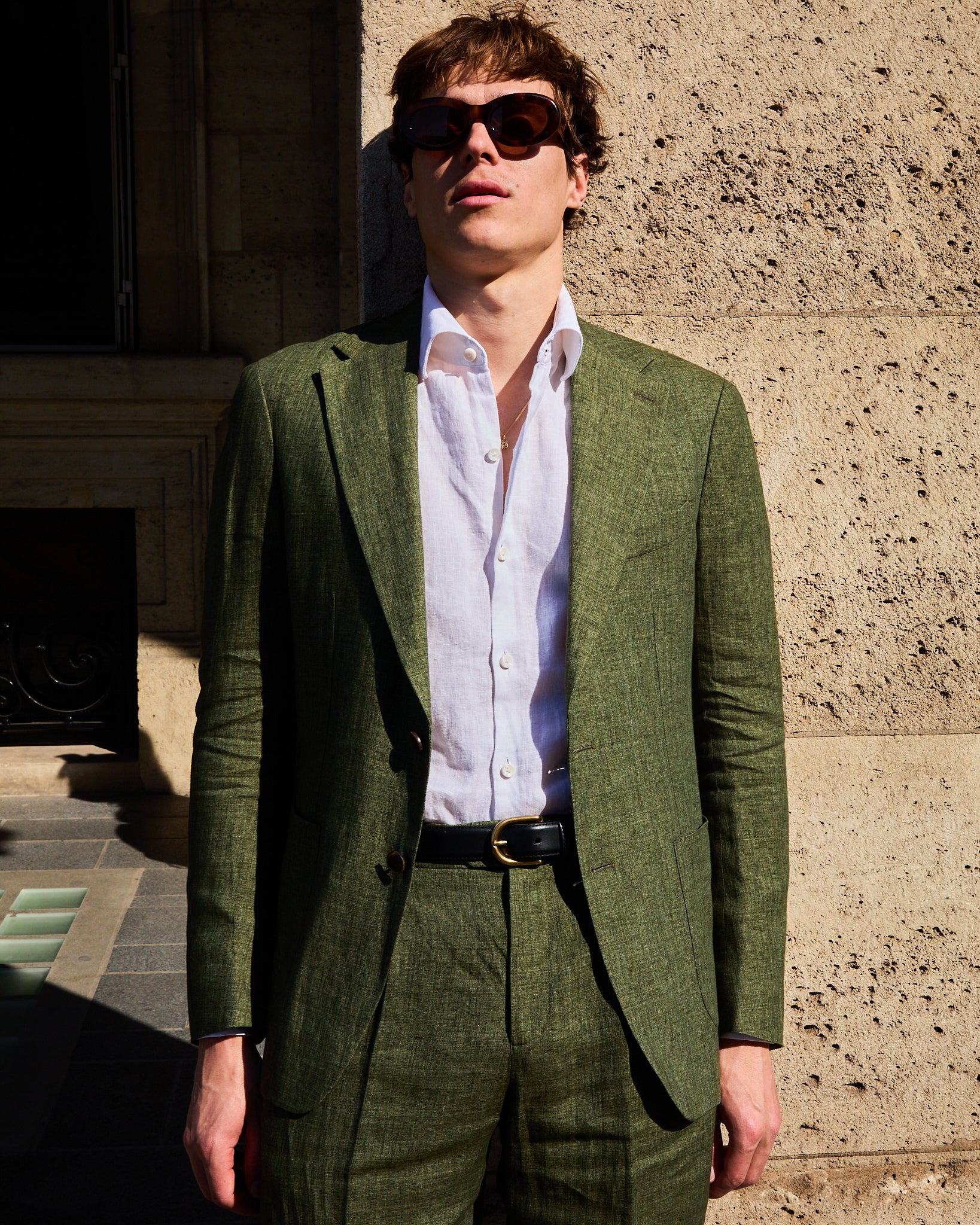 Volpaia shirt in white linen