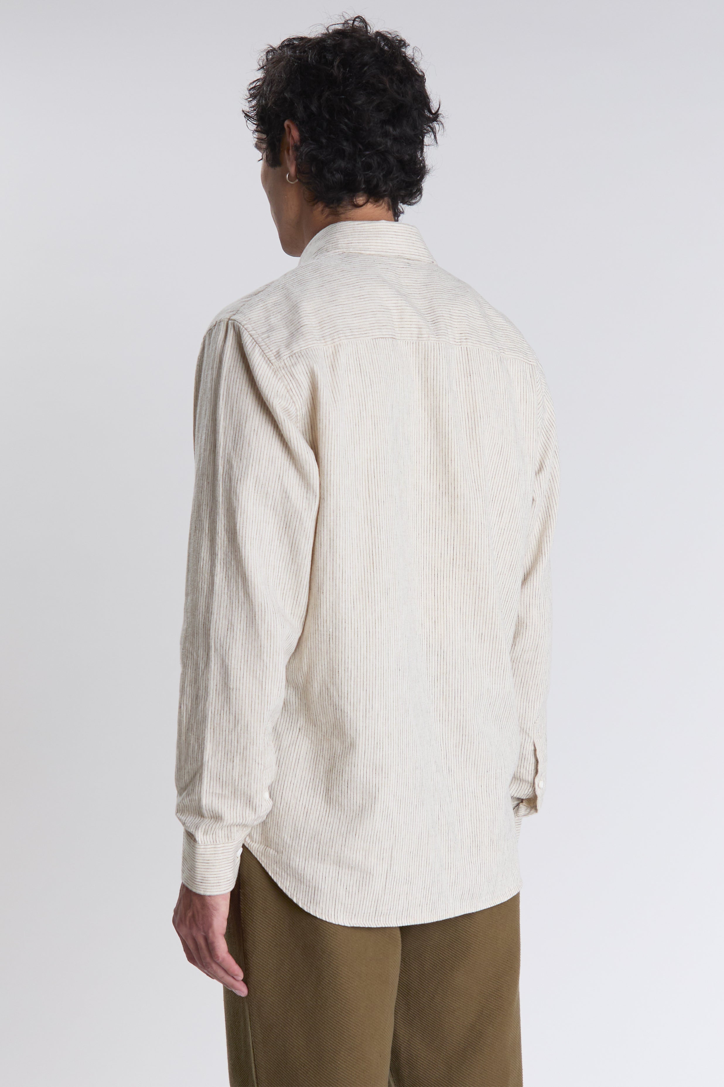 Calvi shirt in ecru stripes