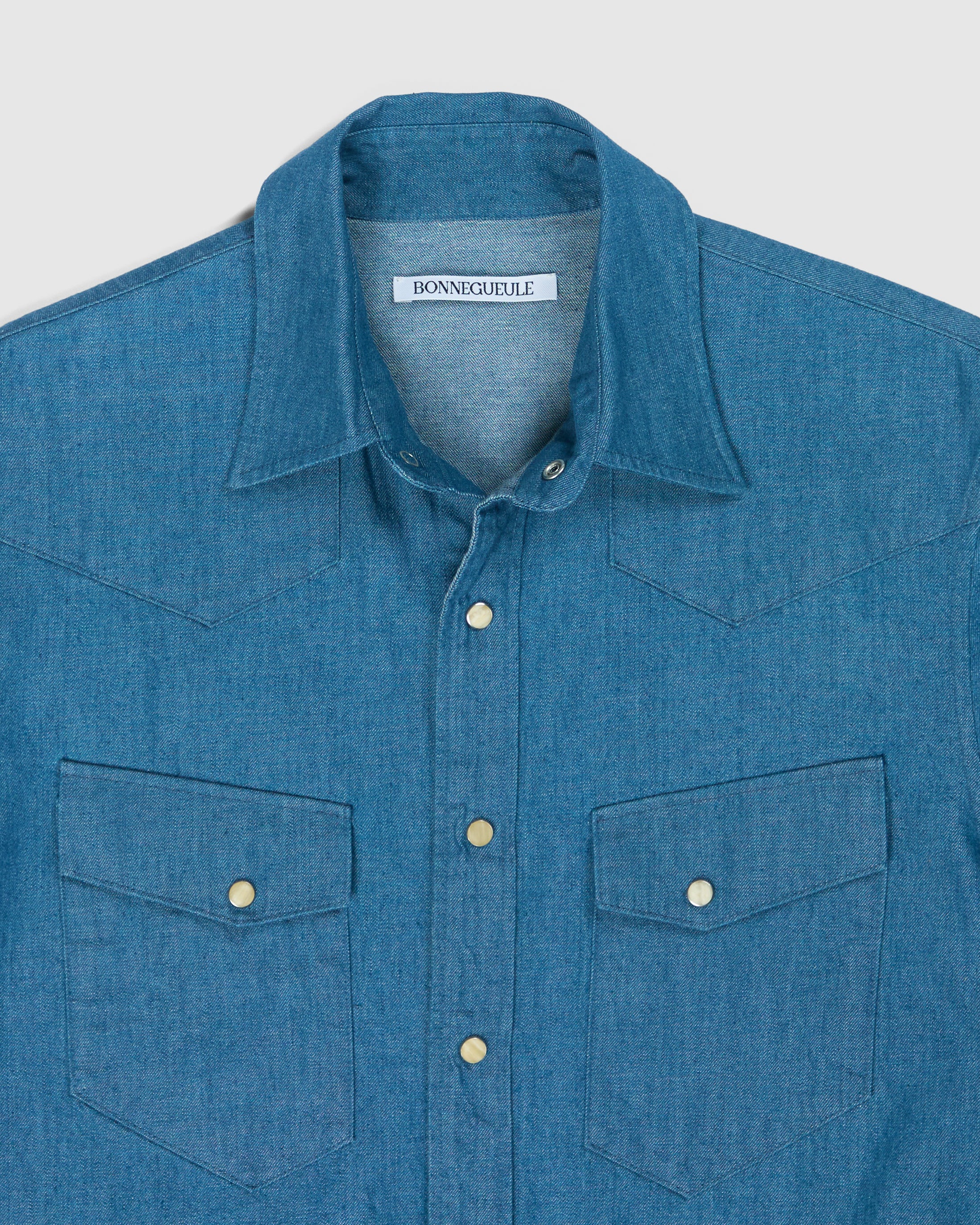 Camargue shirt in greencast denim