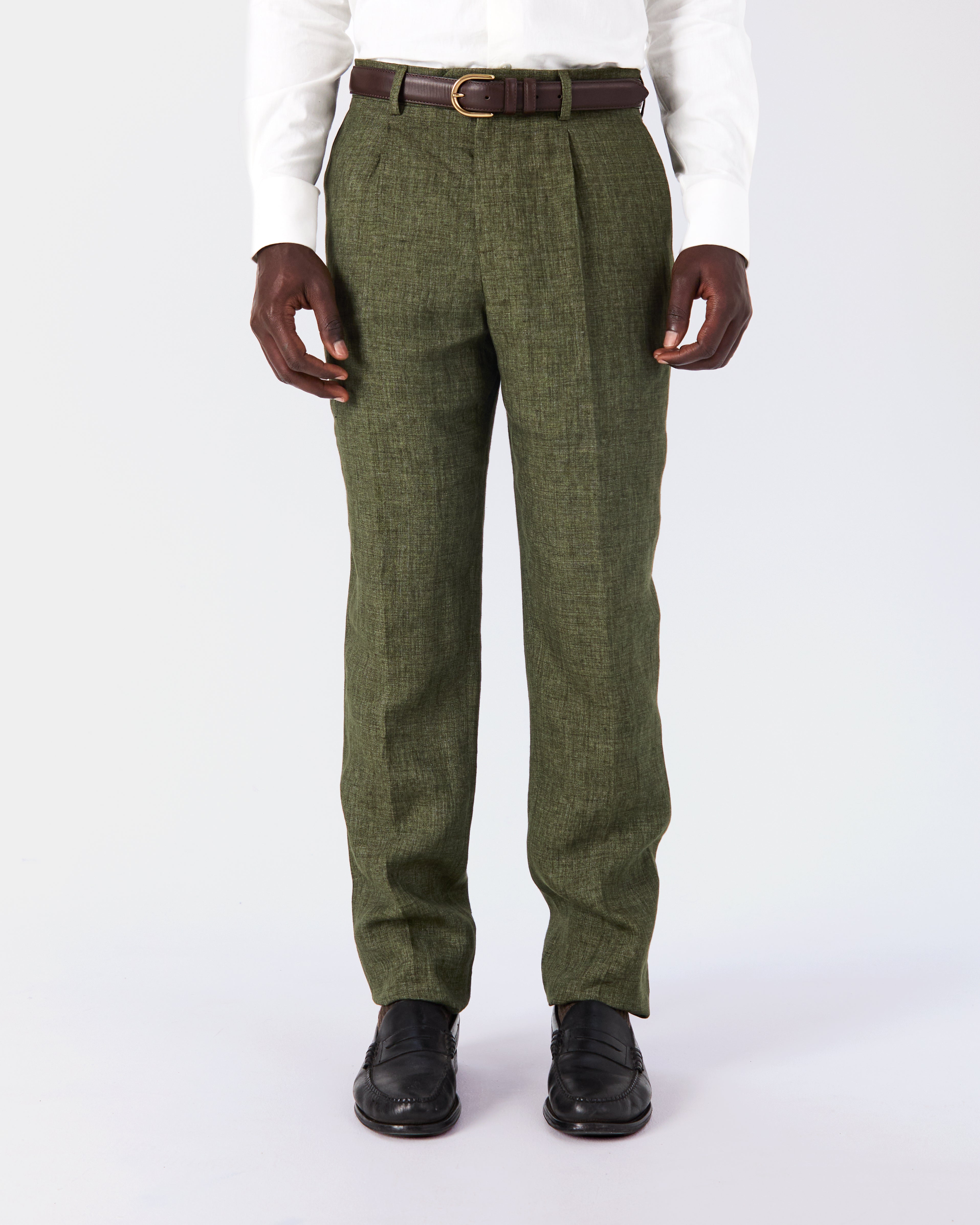 Bellagio trousers in green linen