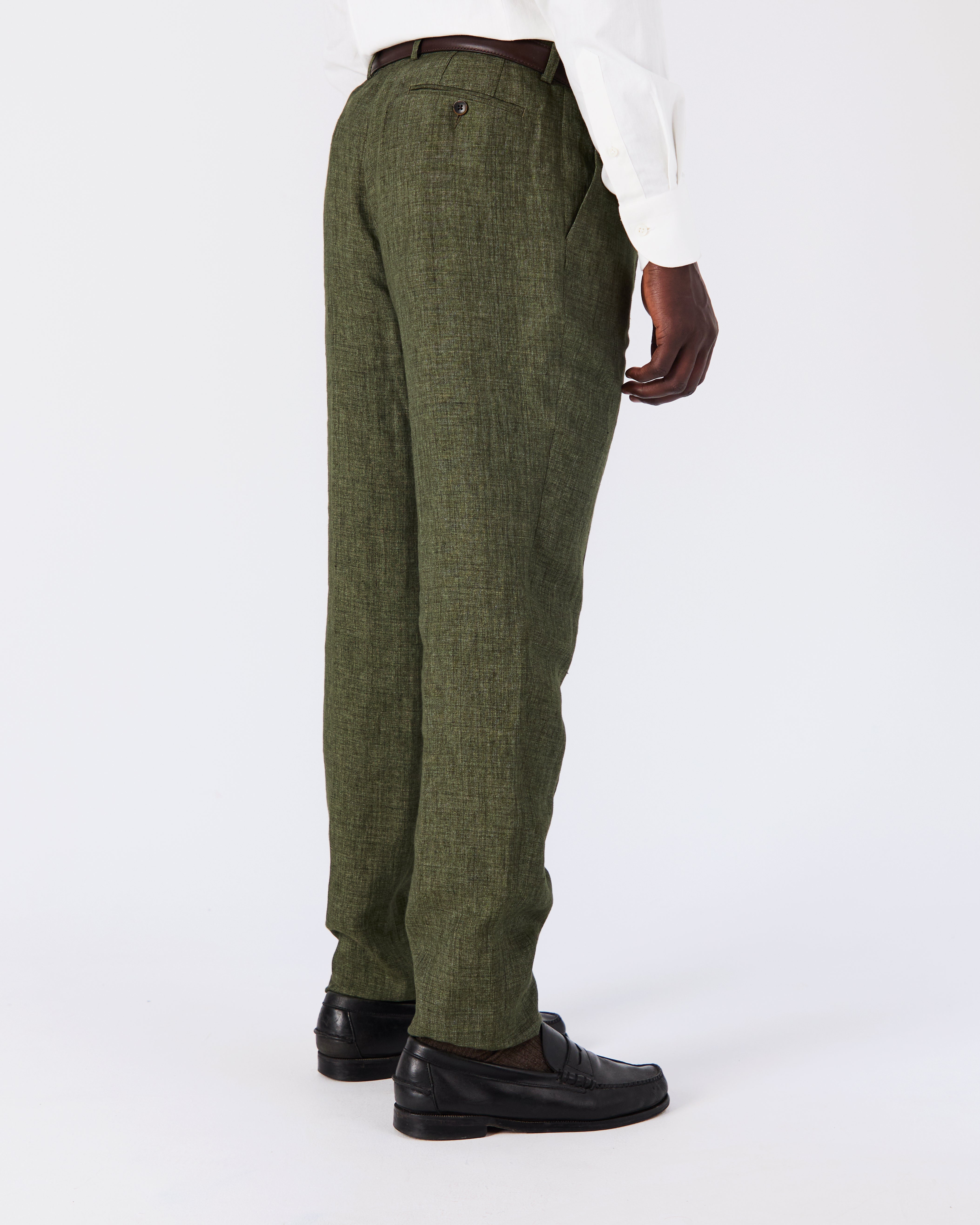 Bellagio trousers in green linen