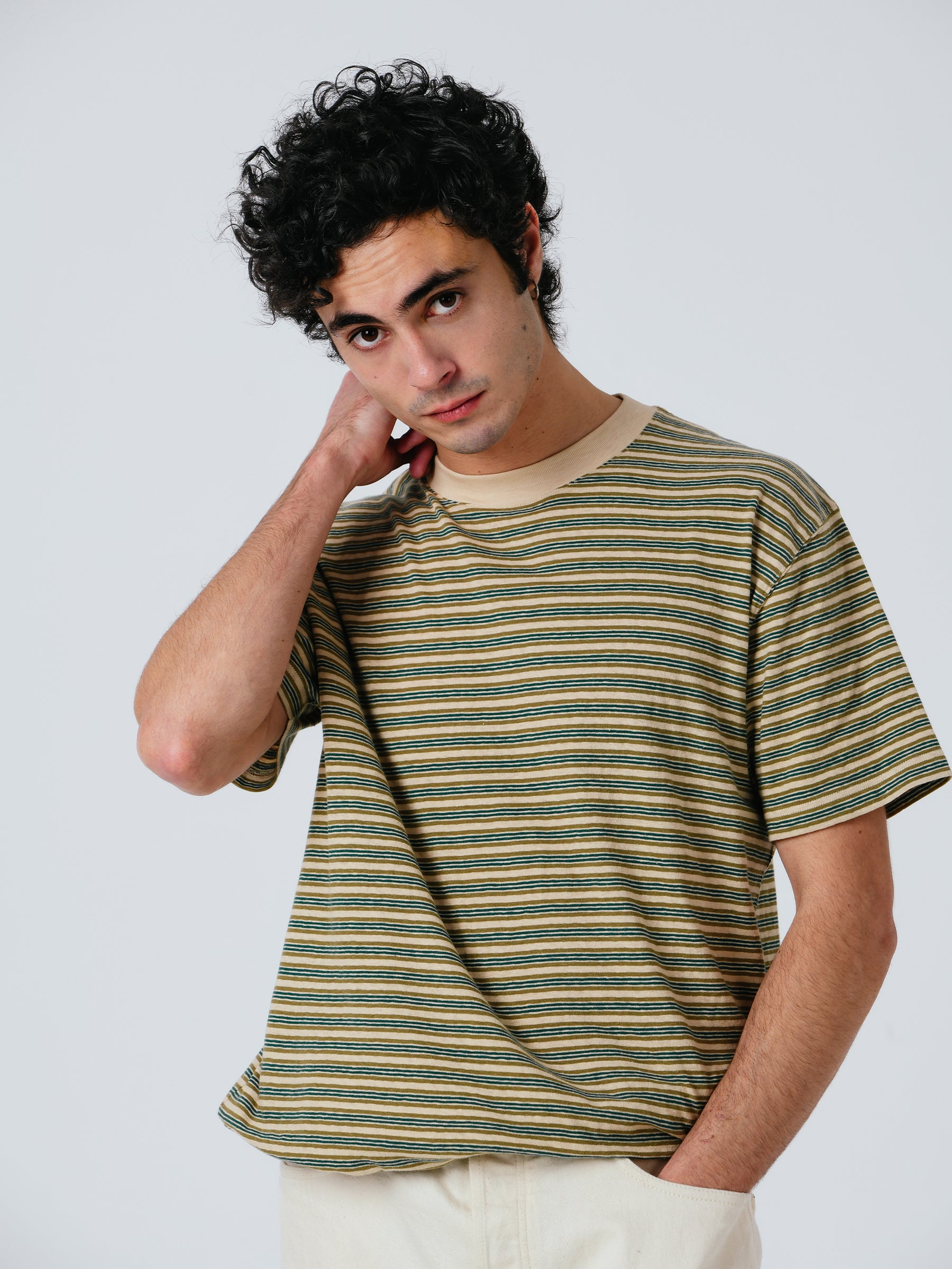 T-shirt Oregon kaki rayé