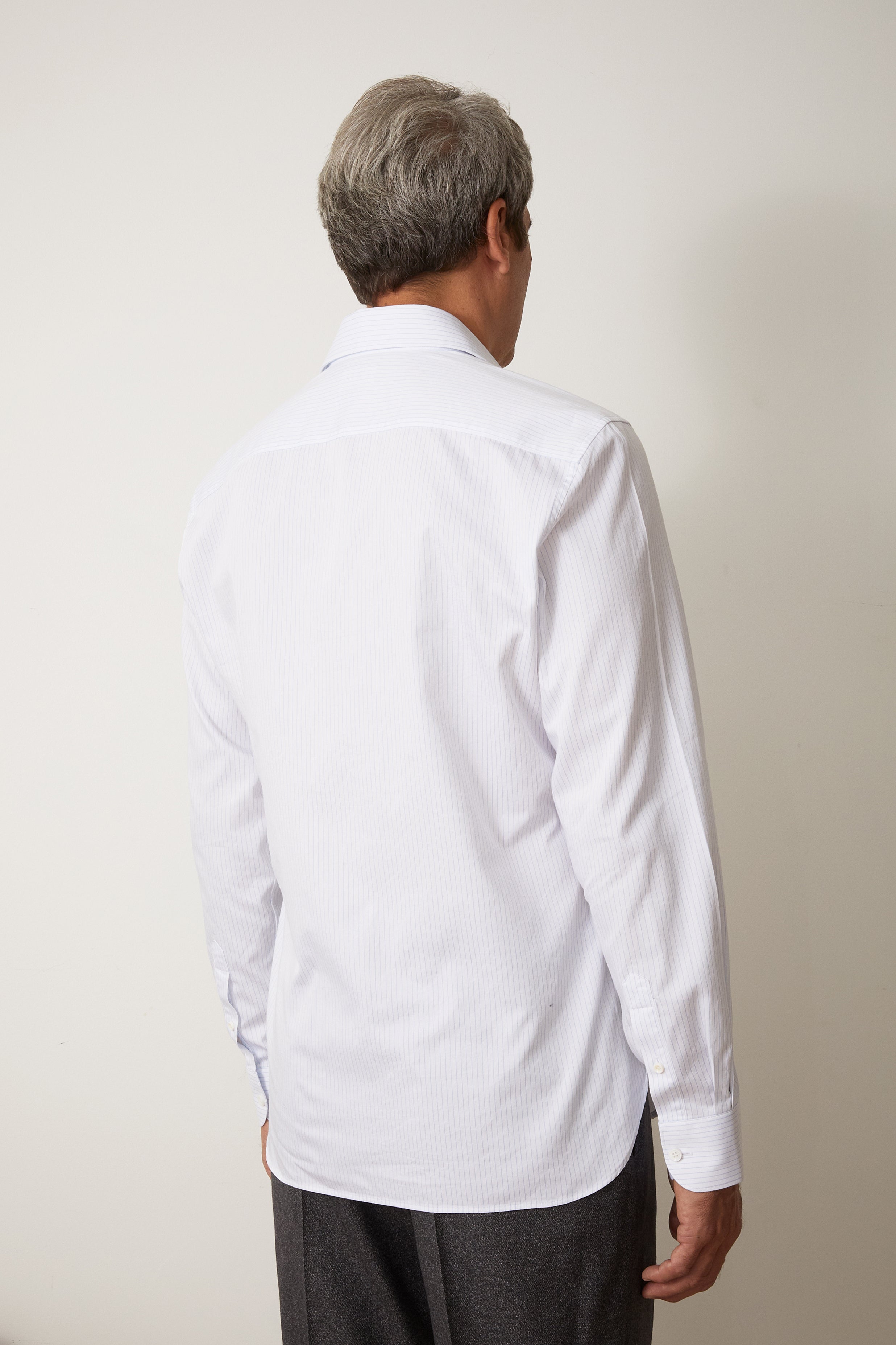 Chemise Volpaia blanche à fines rayures
