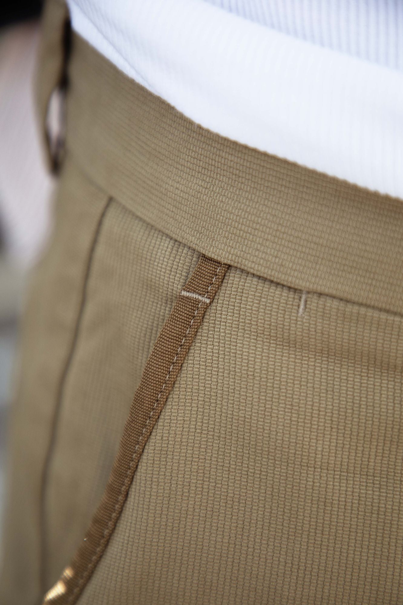 Chino Princeton en tissu Bedford de coton beige - 5